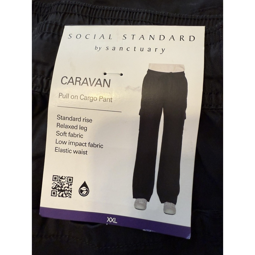 Social Standard‎ By Sanctuary Cargo Pants Women Black XXL - Picture 3 of 5